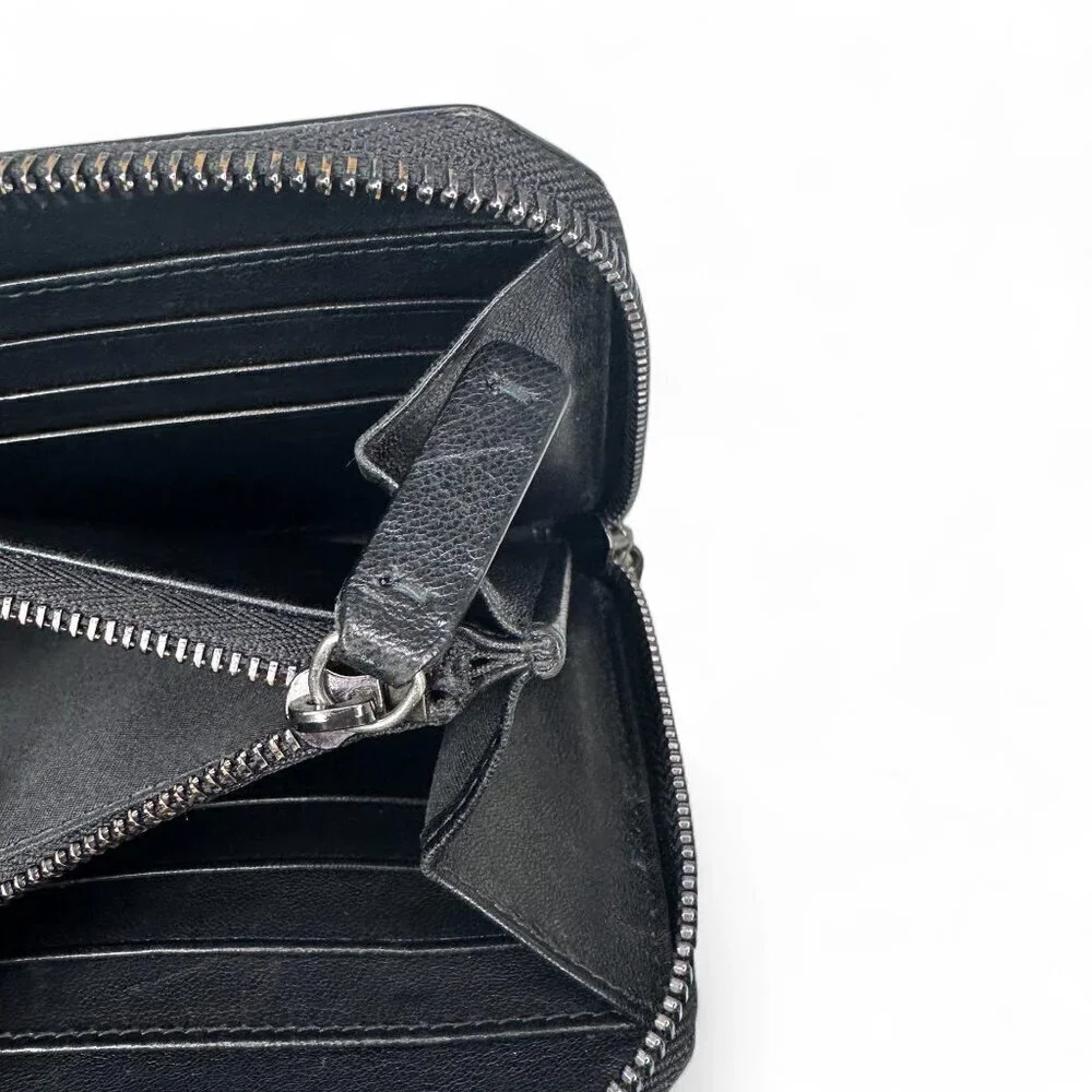 Women's Jimmy Choo Black Leather Wallet - Star Patterned Mini Studs